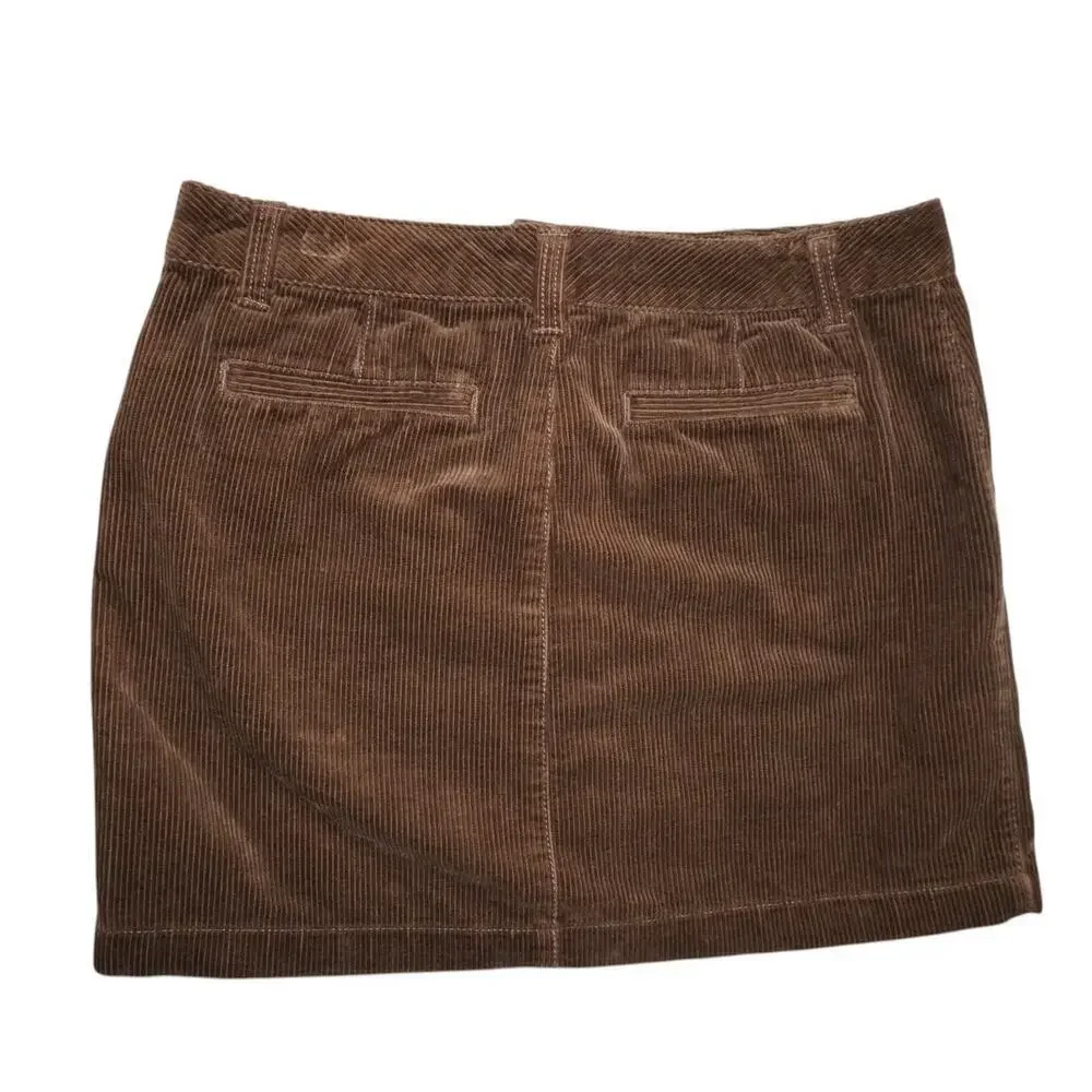 Ralph Lauren Kids Brown Corduroy Skirt – Size 16 – Y2K Preppy Crown Logo